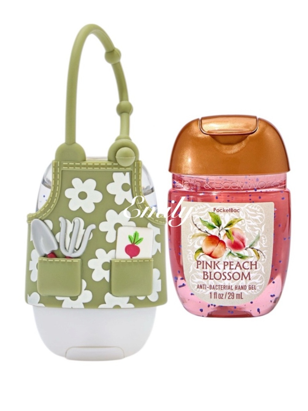 Bath & Body Works GARDENING APRON PocketBac Holder PINK PEACH BLOSSOM